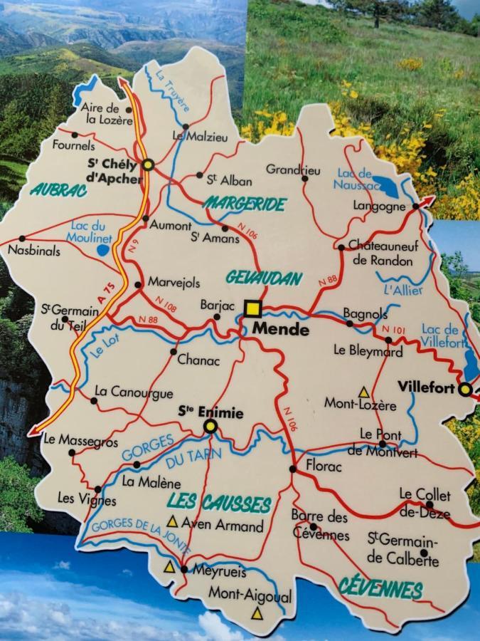 Quezac  La Voutee 5 Epis Avec Bain Finlandais Prive Au Manoir Du Charme Gorges Du Tarn B&B 외부 사진