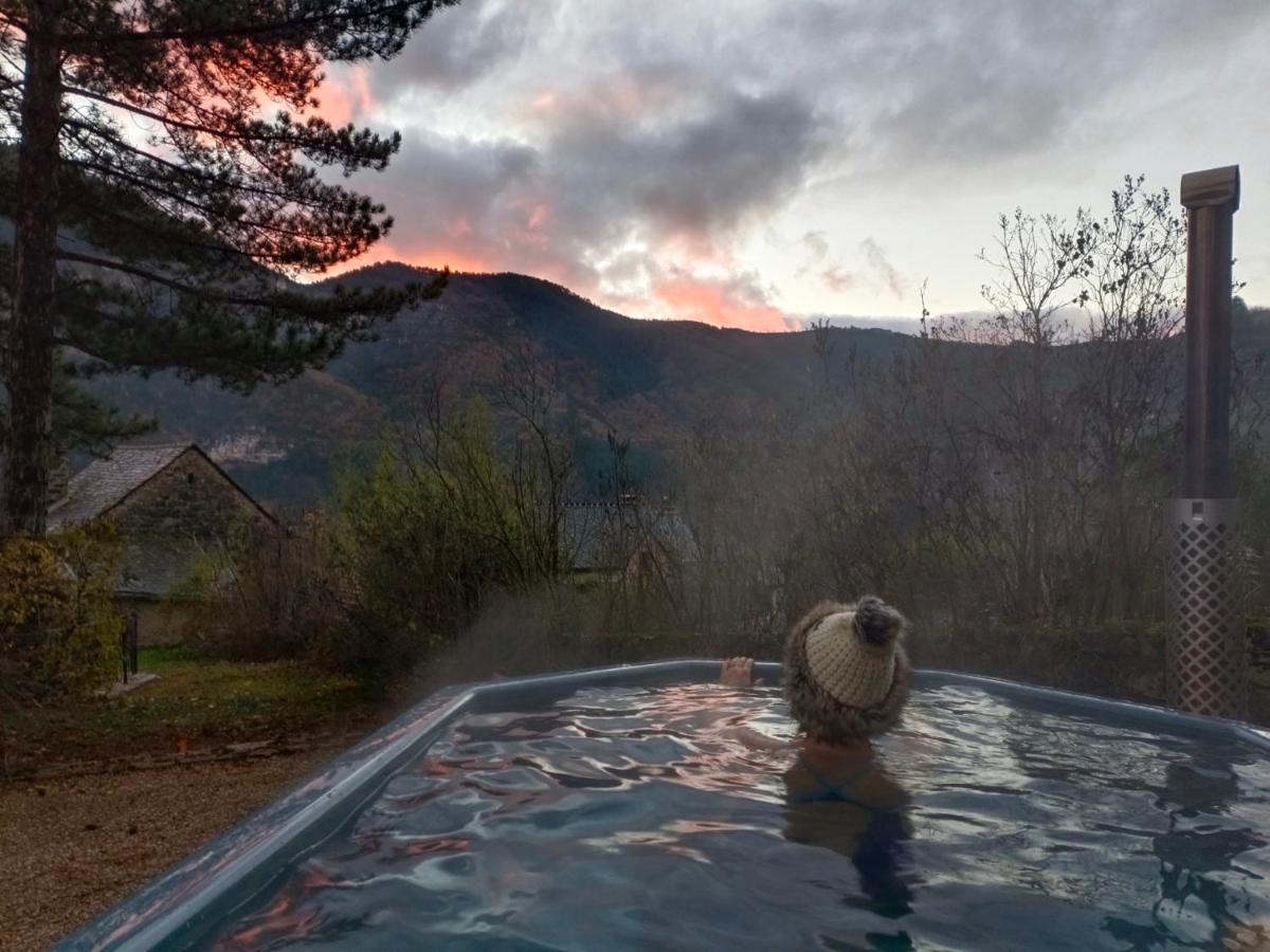 Quezac  La Voutee 5 Epis Avec Bain Finlandais Prive Au Manoir Du Charme Gorges Du Tarn B&B 외부 사진